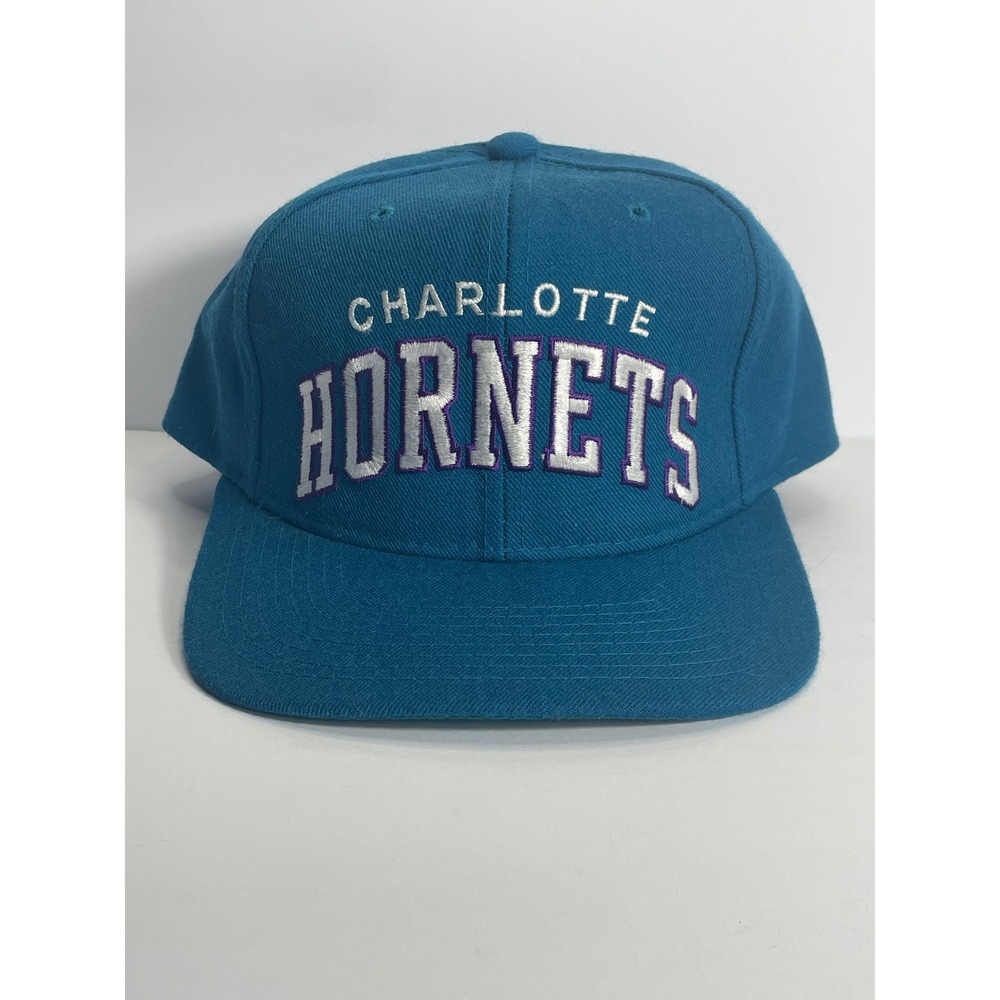 Vintage Charlotte Hornets‎ Starter Snapback Hat Teal NBA The Natural NWOT Wool